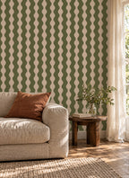 Olive Wave Wallpaper WP424-living-mockup
