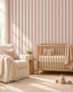 Blush Stripe Wallpaper WP426-nursery-mockup