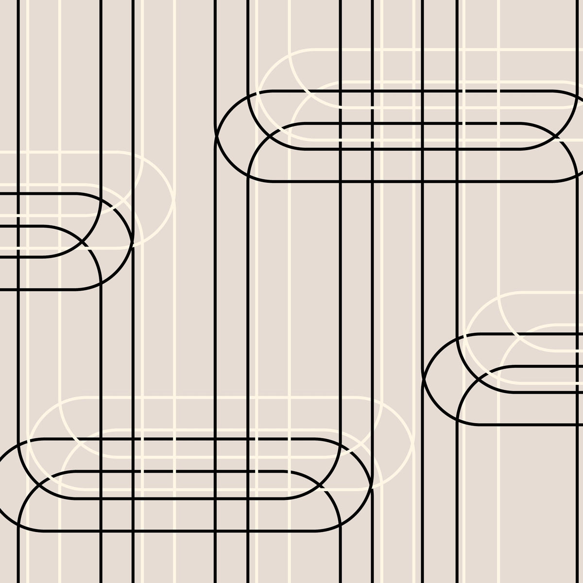 WP429 Geometric Line Wallpaper flat pattern design