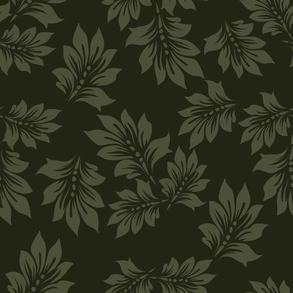 WP431 Olive Botanical Wallpaper flat pattern design