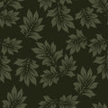 WP431 Olive Botanical Wallpaper flat pattern design