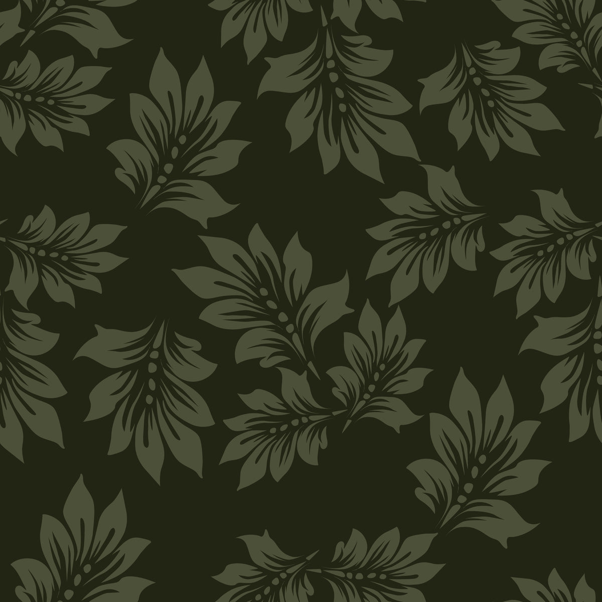 WP431 Olive Botanical Wallpaper flat pattern design