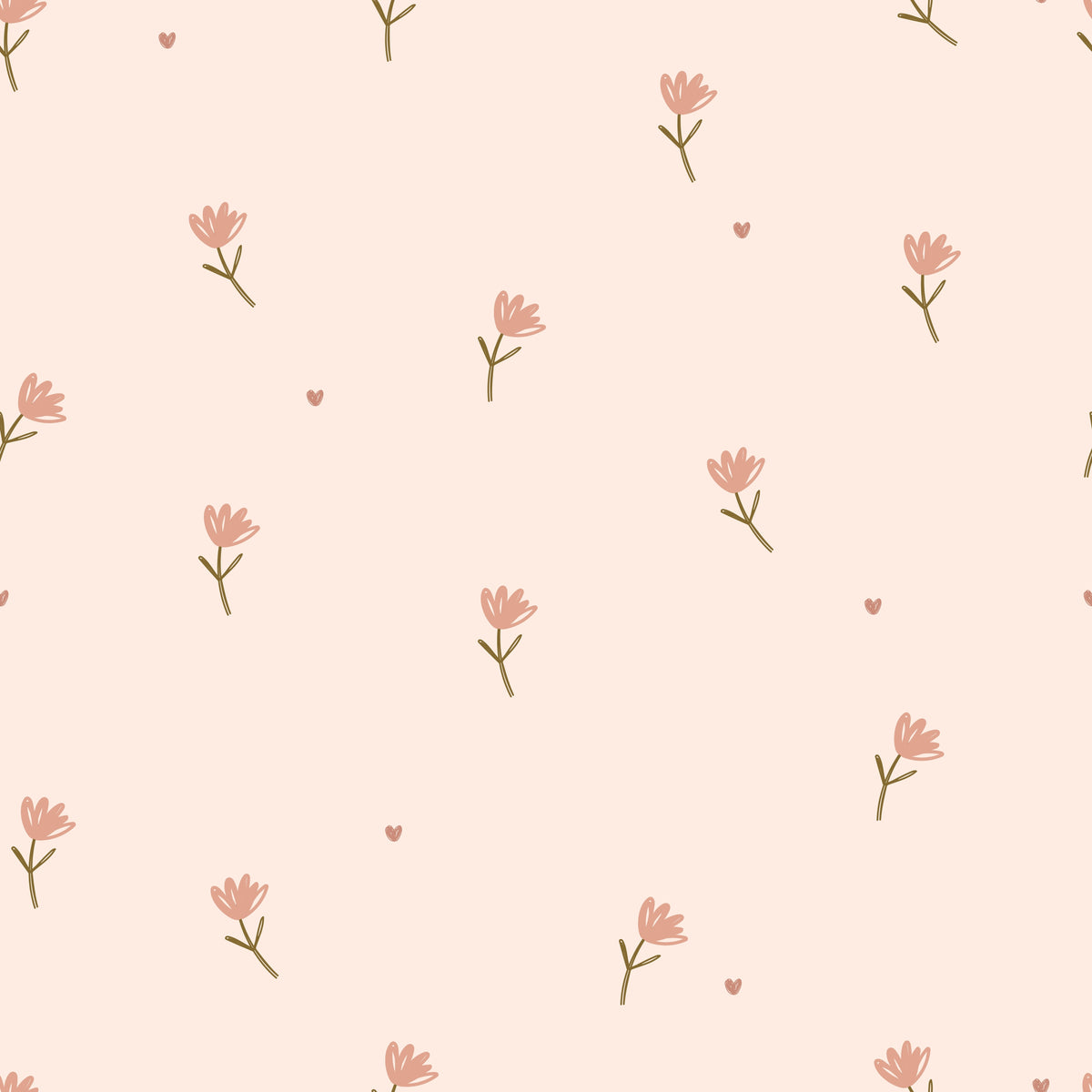 WP433 Peach Blossom Wallpaper flat pattern design