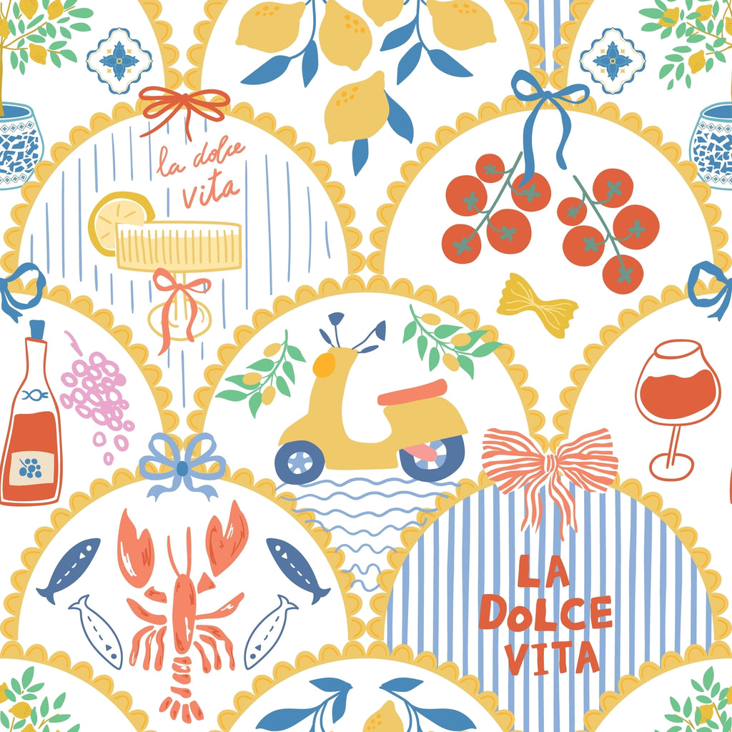 WP437 Dolce Vita Wallpaper flat pattern design
