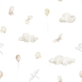 WP444 Cloud Balloon Wallpaper flat pattern design
