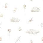 WP444 Cloud Balloon Wallpaper flat pattern design