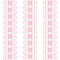 WP446 Heart Stripe Wallpaper flat pattern design