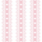 WP446 Heart Stripe Wallpaper flat pattern design
