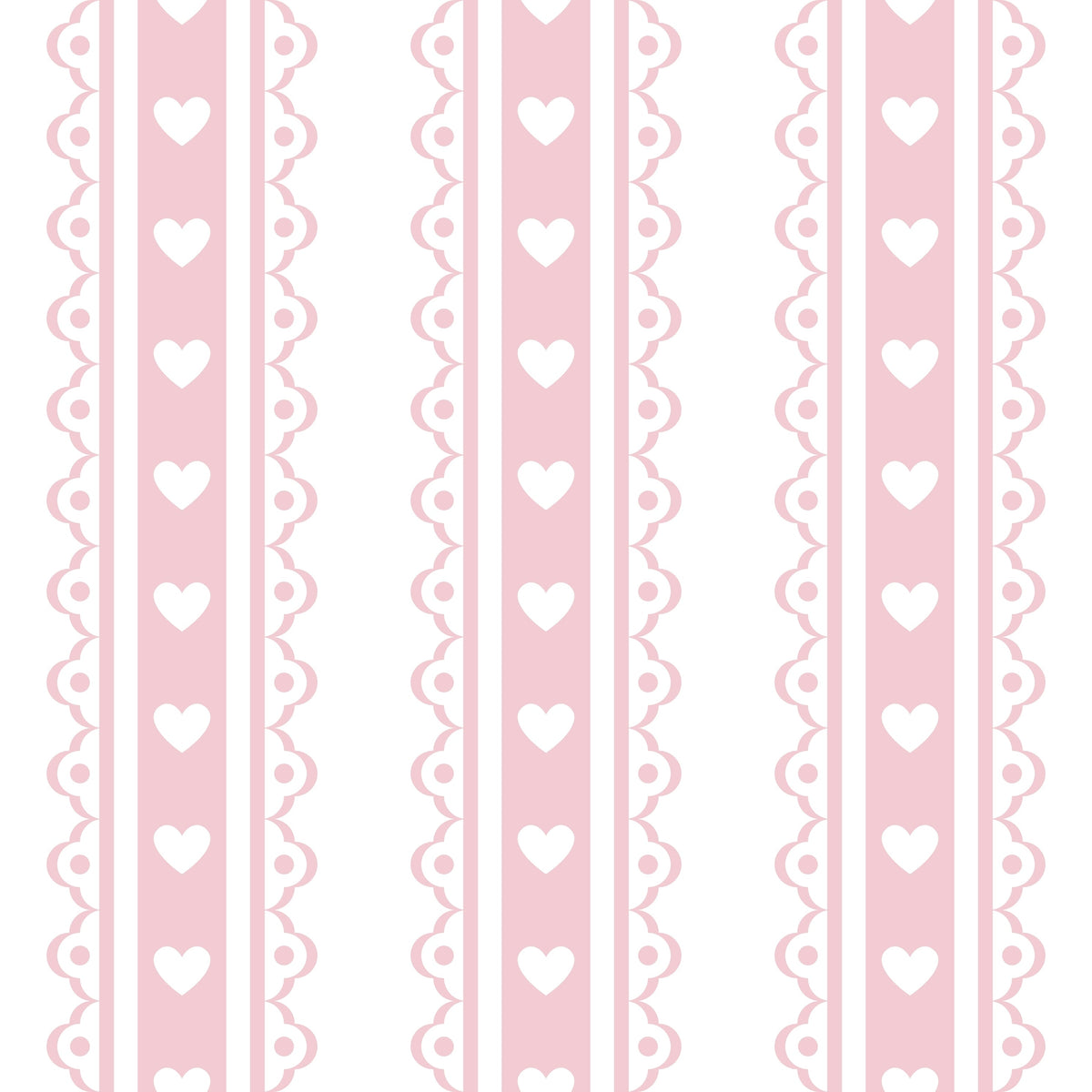 WP446 Heart Stripe Wallpaper flat pattern design