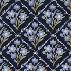 WP447 Navy Trellis Wallpaper flat pattern design