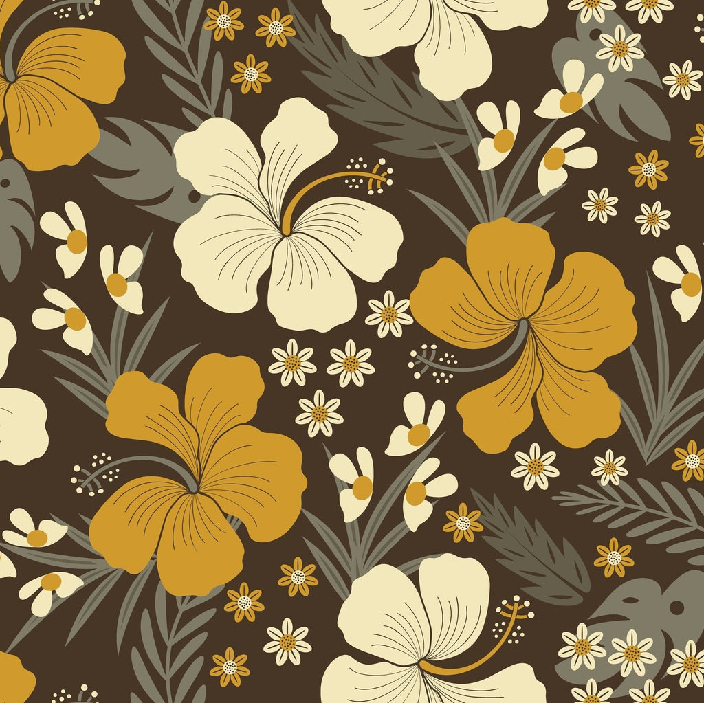 WP449 Golden Meadow Wallpaper flat pattern design