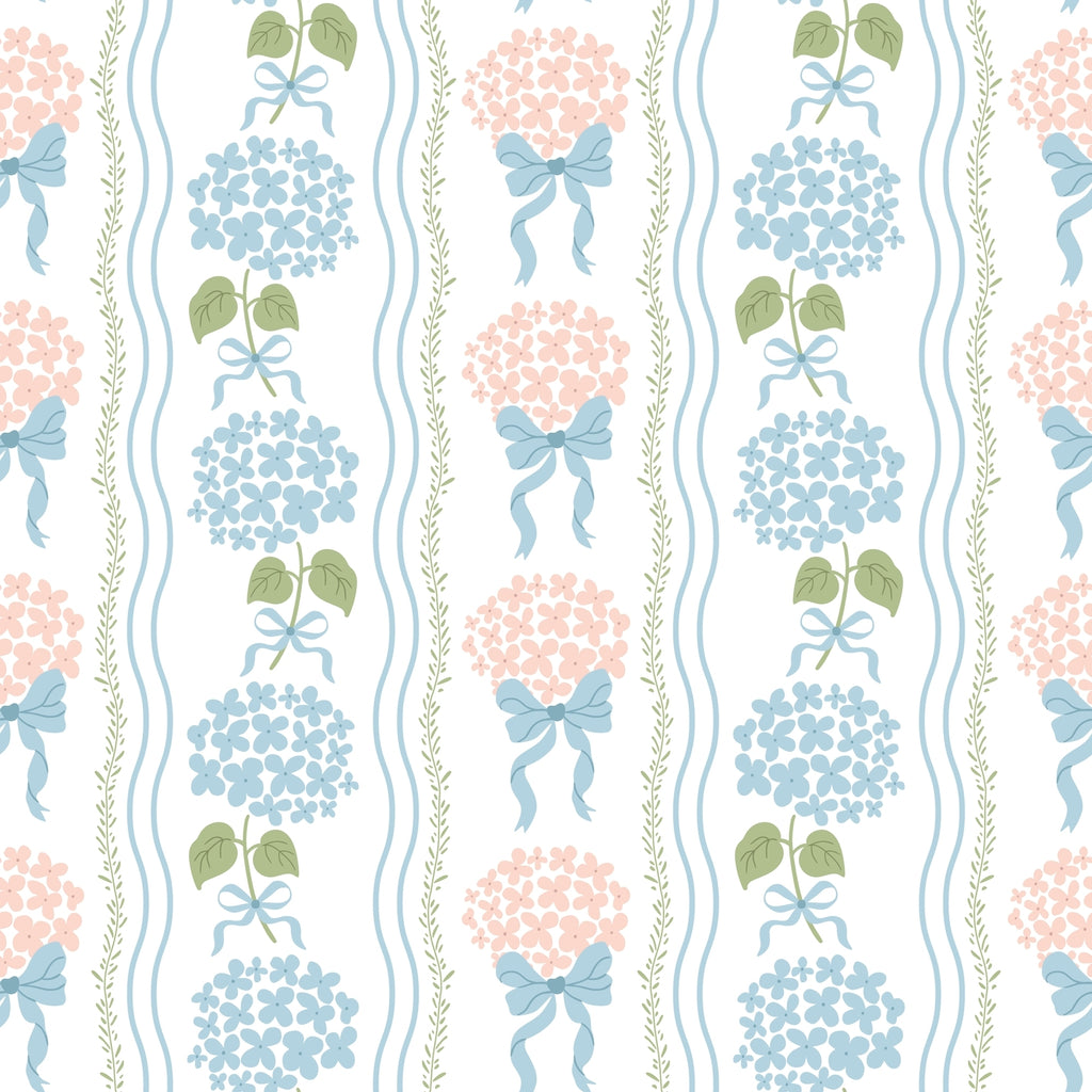 WP450 Floral Bow Wallpaper flat pattern design