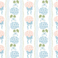WP450 Floral Bow Wallpaper flat pattern design