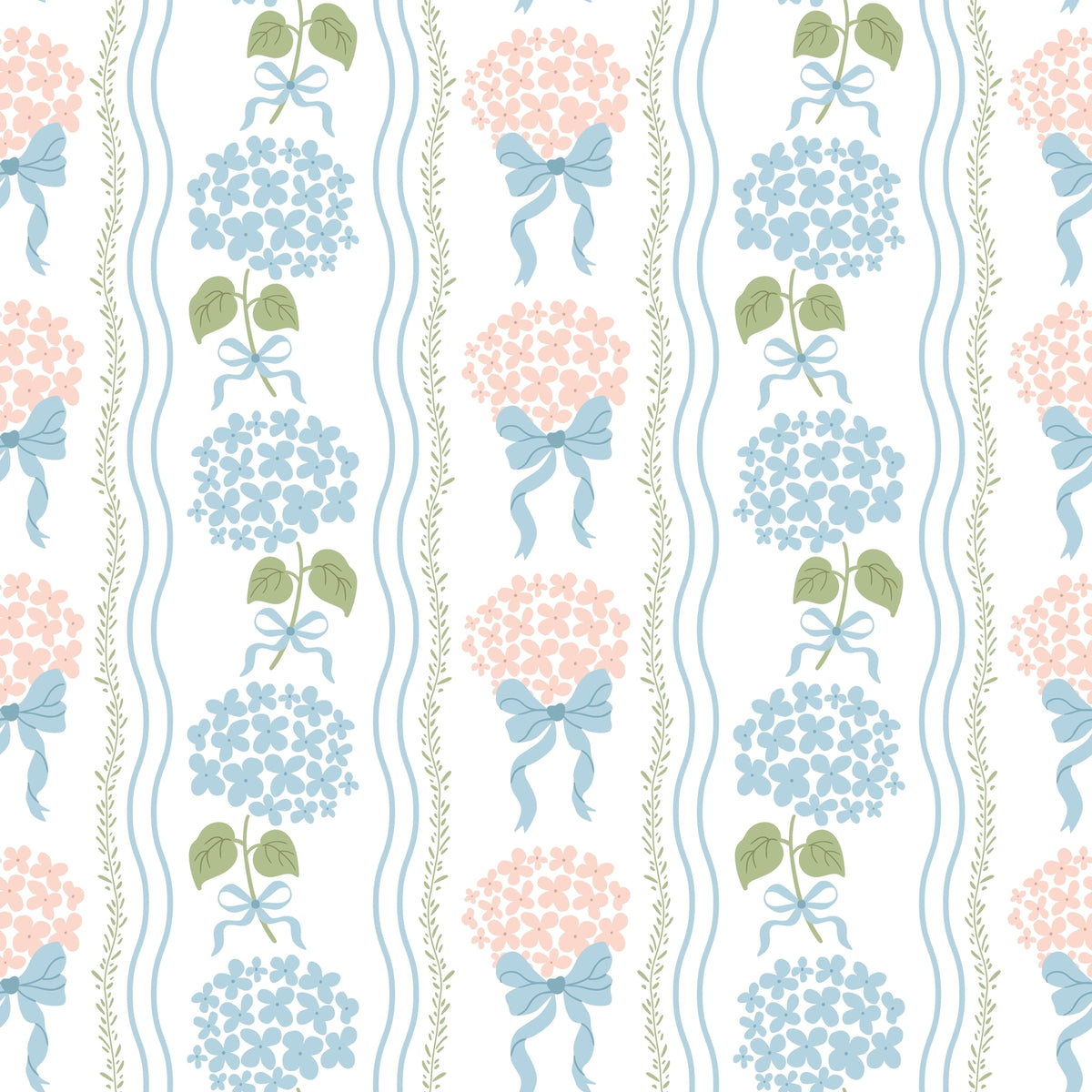 WP450 Floral Bow Wallpaper flat pattern design