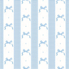 WP457 Blue Bow Wallpaper flat pattern design