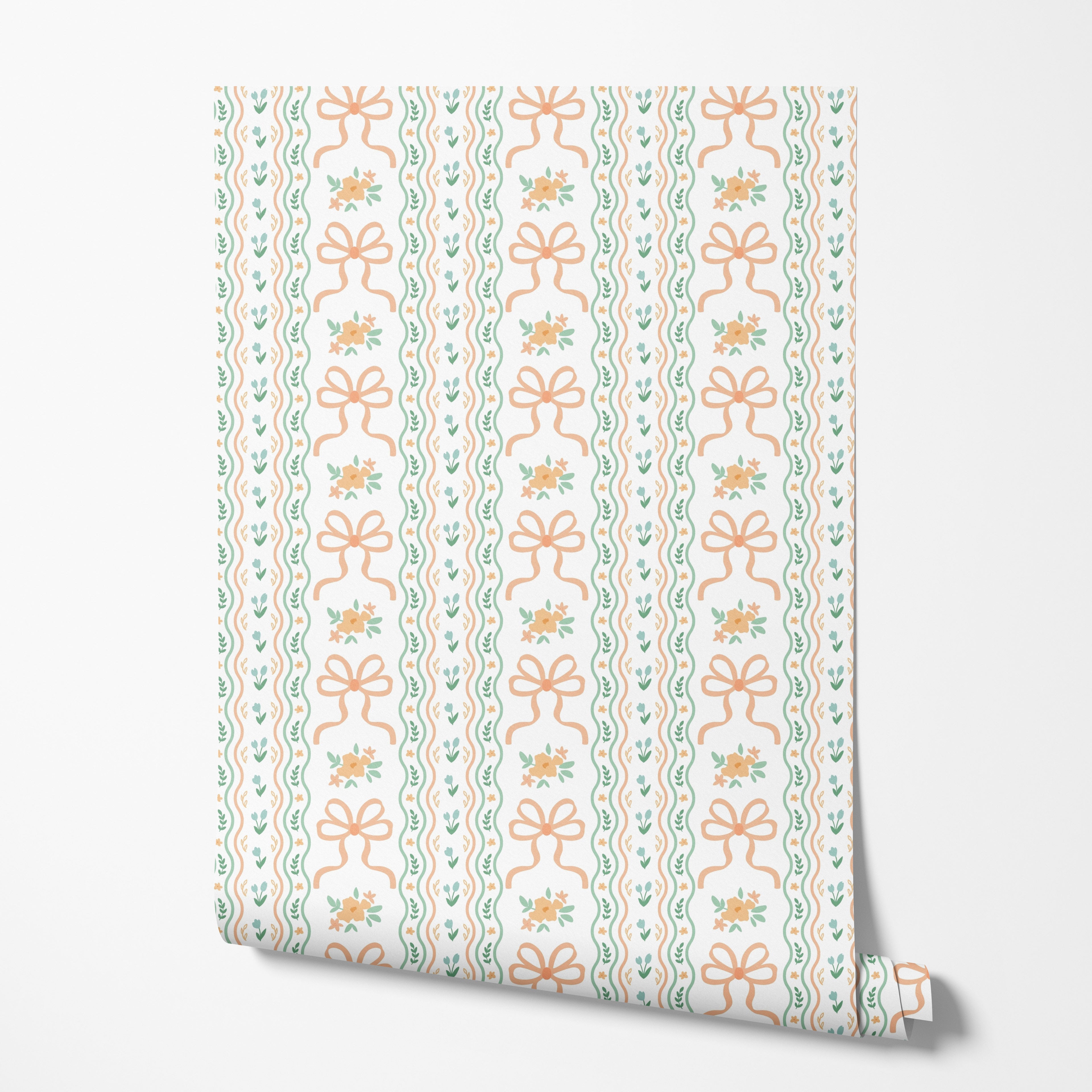 Garden Ribbon Wallpaper