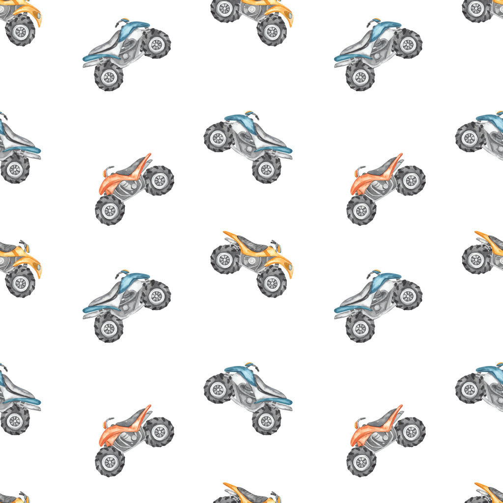 WP490 Monster Truck Wallpaper flat pattern design