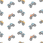 WP490 Monster Truck Wallpaper flat pattern design