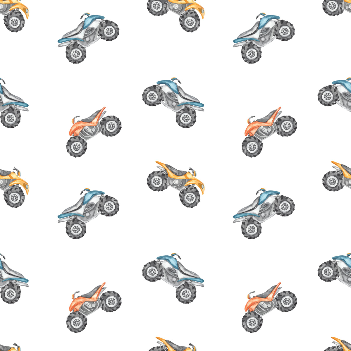 WP490 Monster Truck Wallpaper flat pattern design