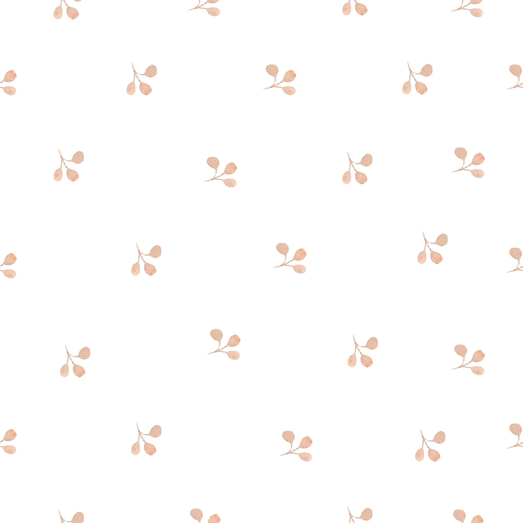 WP491 Peach Ditsy Wallpaper flat pattern design
