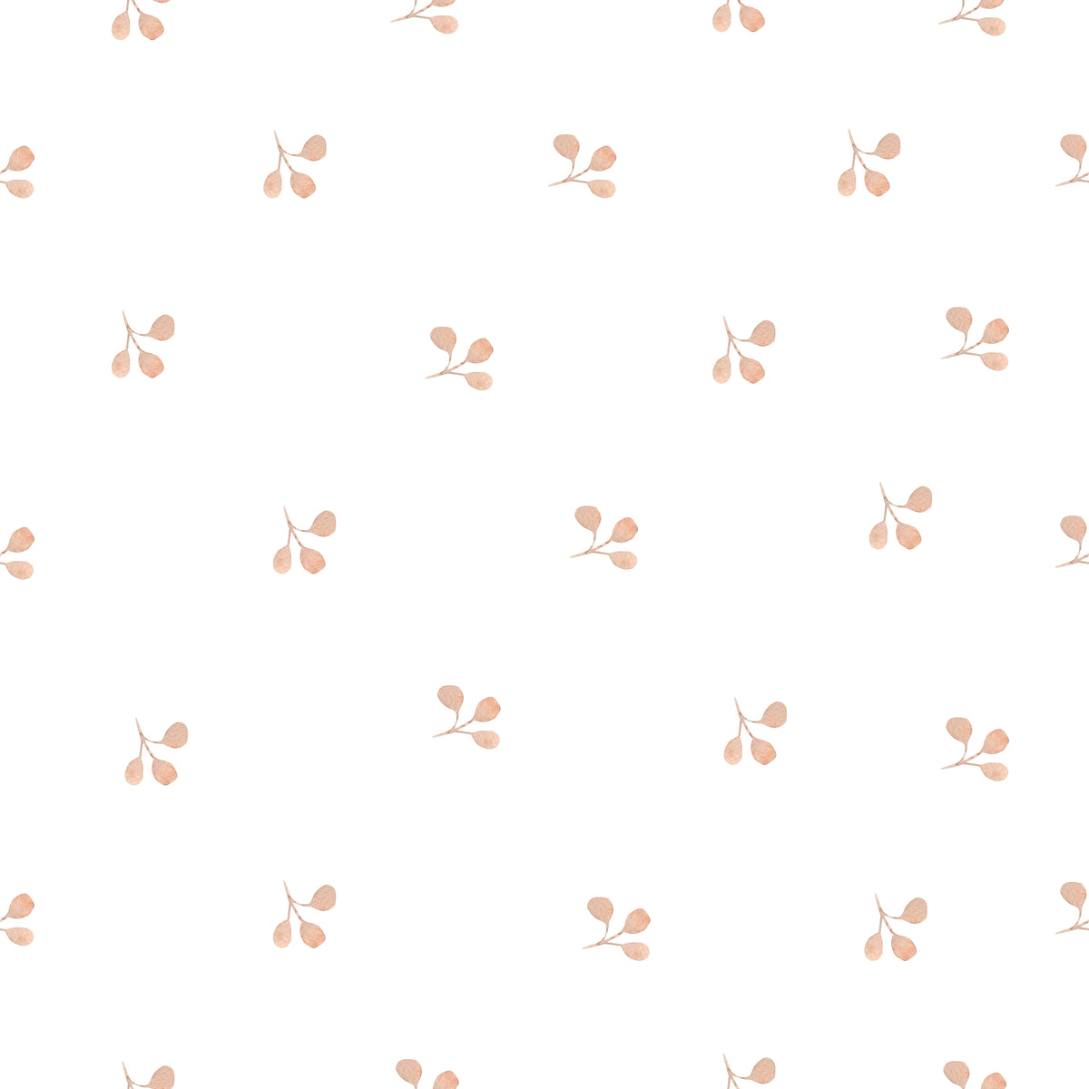WP491 Peach Ditsy Wallpaper flat pattern design