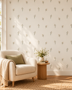 Meadow Sprig Wallpaper in a styled interior