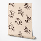 Rodeo Cowboy Wallpaper styled room view 1