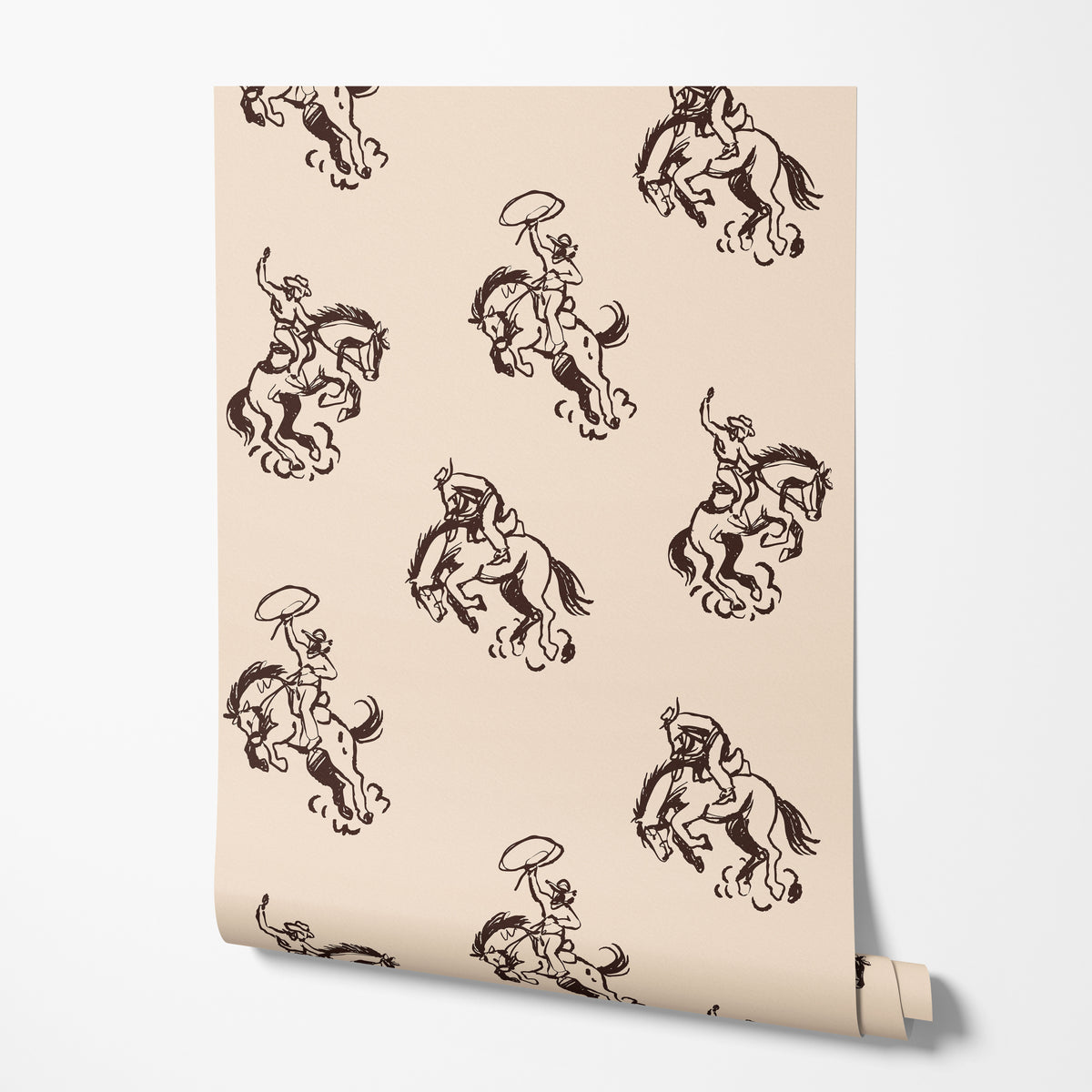 Rodeo Cowboy Wallpaper styled room view 1