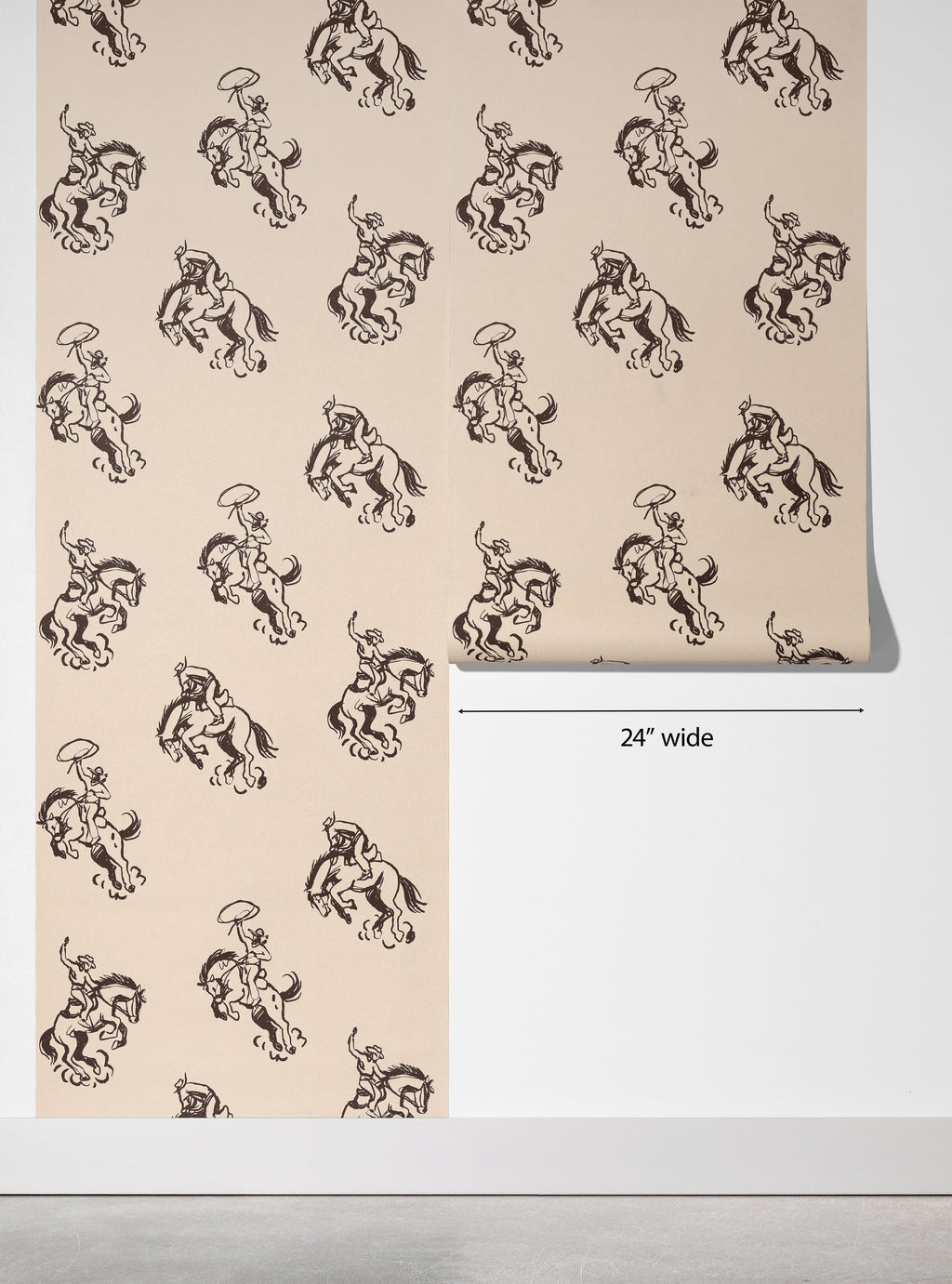 Rodeo Cowboy Wallpaper styled room view 5