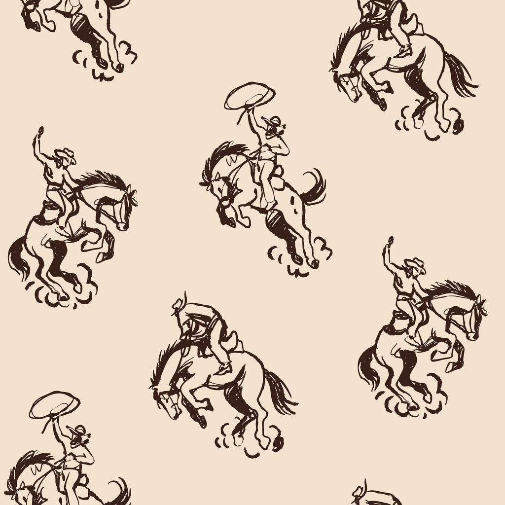 WP500 Rodeo Cowboy Wallpaper flat pattern design