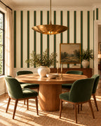 Forestline Stripe Wallpaper styled room view 2