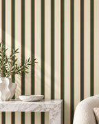 Forestline Stripe Wallpaper styled room view 5
