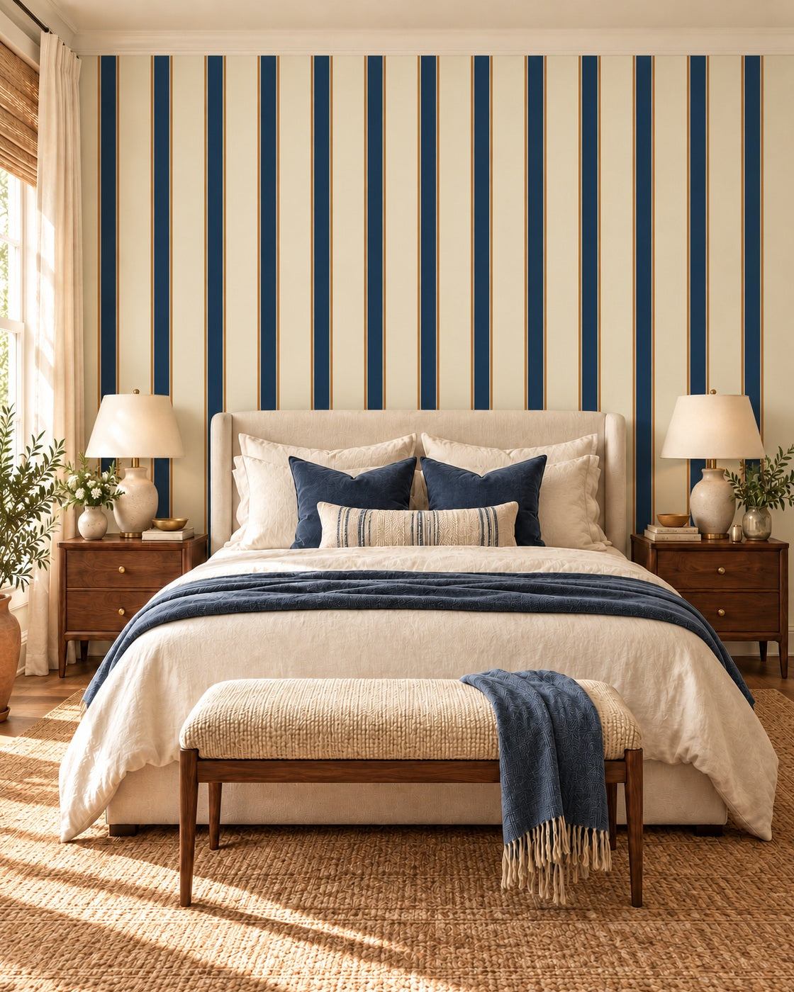 Harbor Heritage Wallpaper styled room view 1