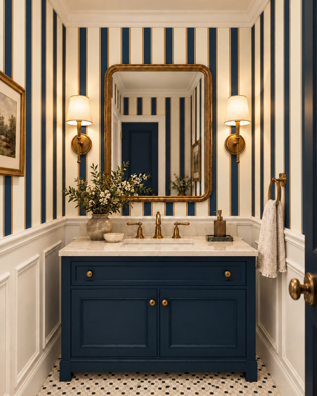 Harbor Heritage Wallpaper styled room view 4