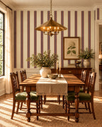 Heirloom Ticking Wallpaper styled room view 2