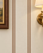 Tobacco Ticking Wallpaper styled room view 5