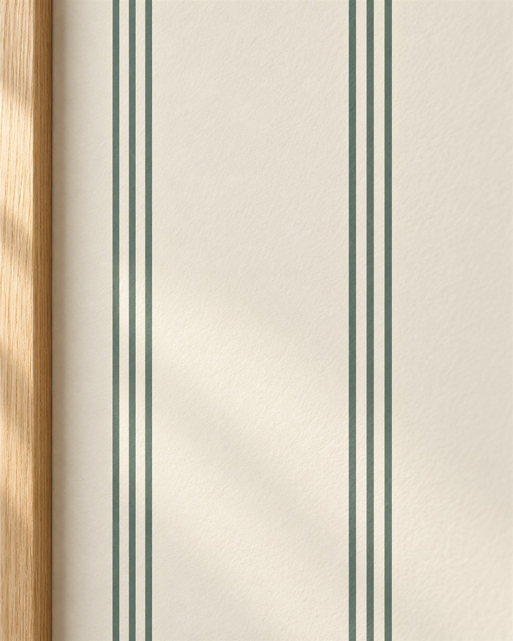 Jade Ticking Wallpaper styled room view 5