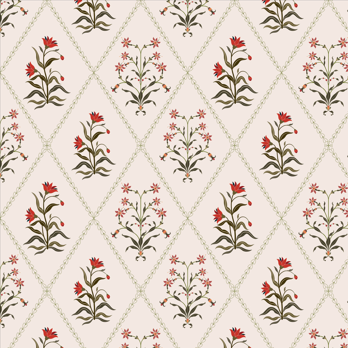 Botanic Trellis (S) Wallpaper