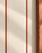Clay Ticking Wallpaper styled room view 5