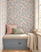 Bluebell Blush Wallpaper styled room view 4