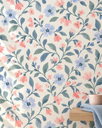Bluebell Blush Wallpaper styled room view 5