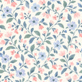 WP525 Bluebell Blush Wallpaper flat pattern design
