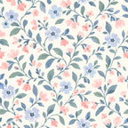 WP525 Bluebell Blush Wallpaper flat pattern design