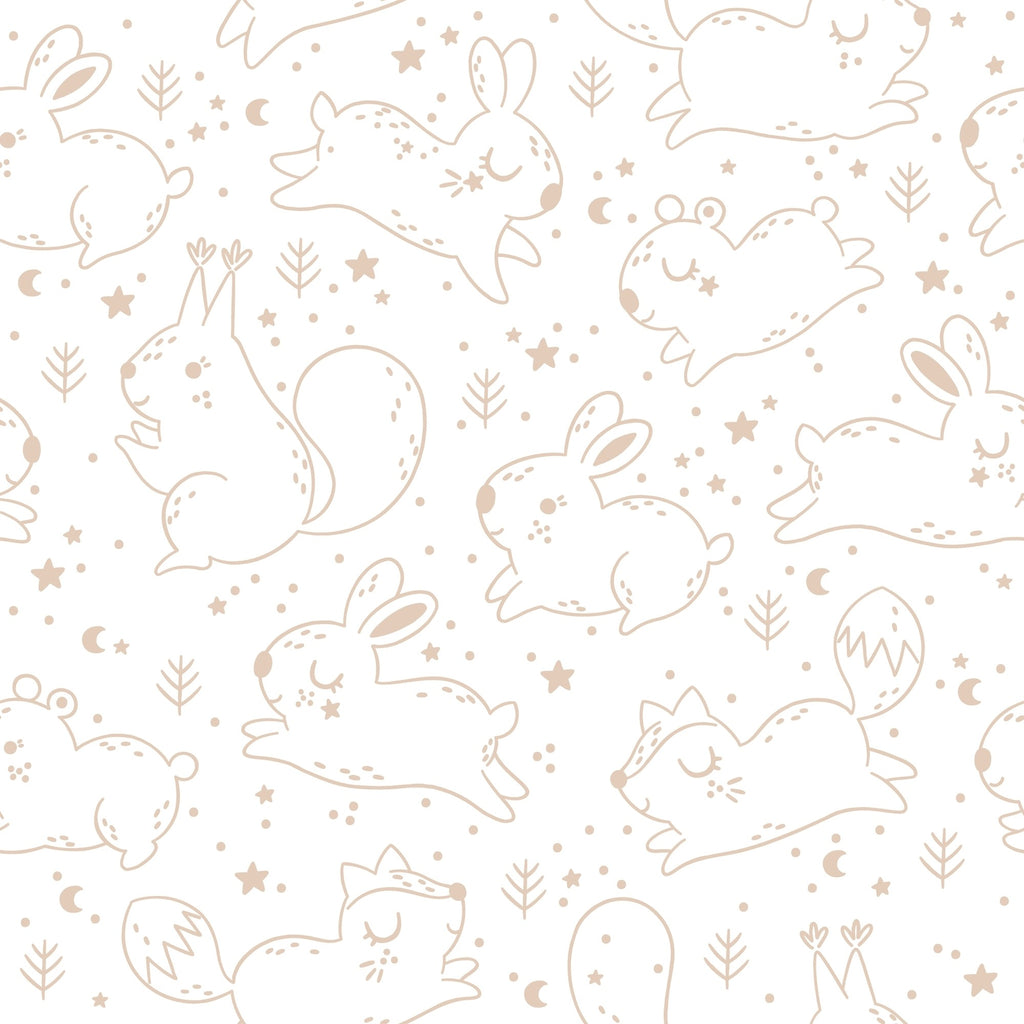 WP543 Bunny Meadow Wallpaper flat pattern design