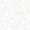 WP543 Bunny Meadow Wallpaper flat pattern design