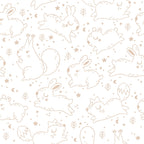 WP543 Bunny Meadow Wallpaper flat pattern design