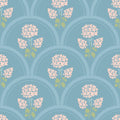 WP556 Hydrangea Arch Wallpaper flat pattern design