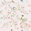 Hummingbird Garden Wallpaper - Pink