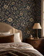 Etched Garden Wallpaper bedroom