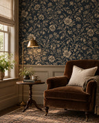 Etched Garden Wallpaper reading corner